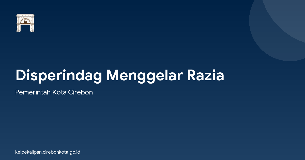Disperindag Menggelar Razia