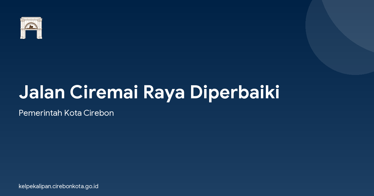 Jalan Ciremai Raya Diperbaiki
