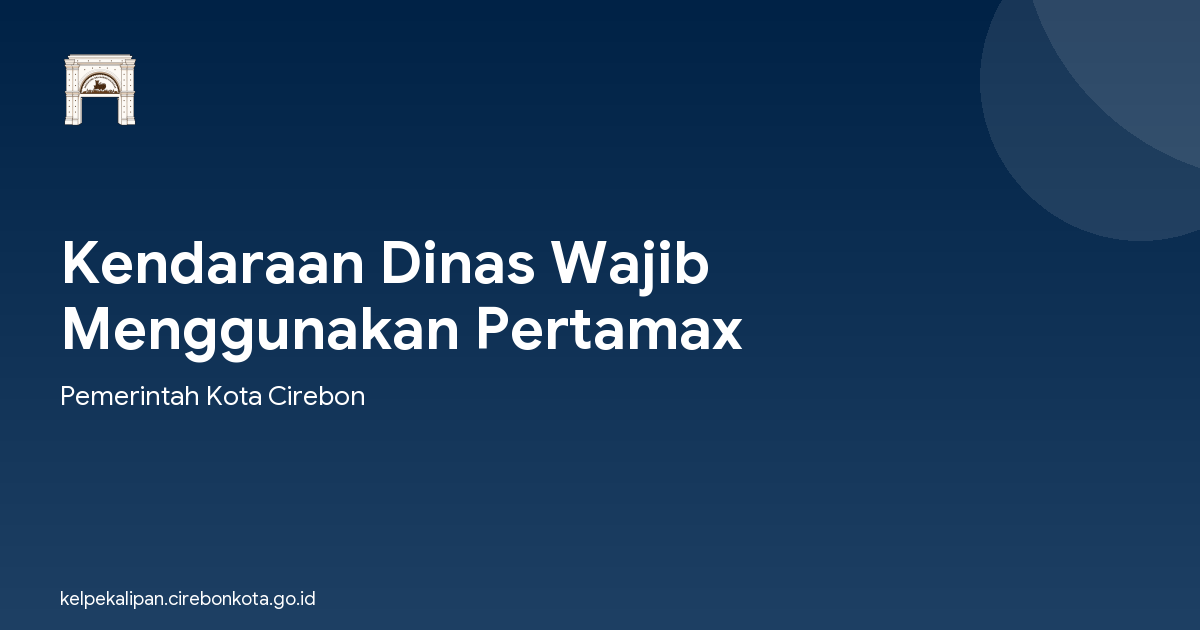 Kendaraan Dinas Wajib Menggunakan Pertamax