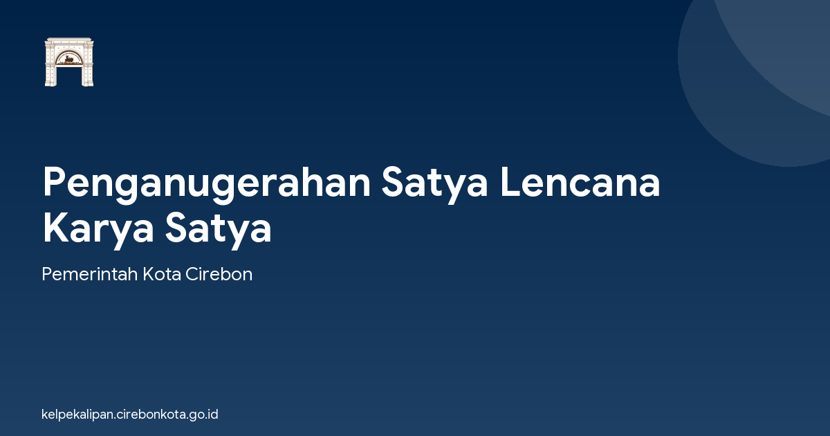 Penganugerahan Satya Lencana Karya Satya