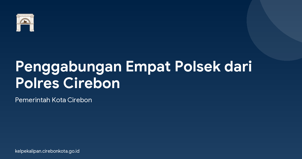 Penggabungan Empat Polsek dari Polres Cirebon