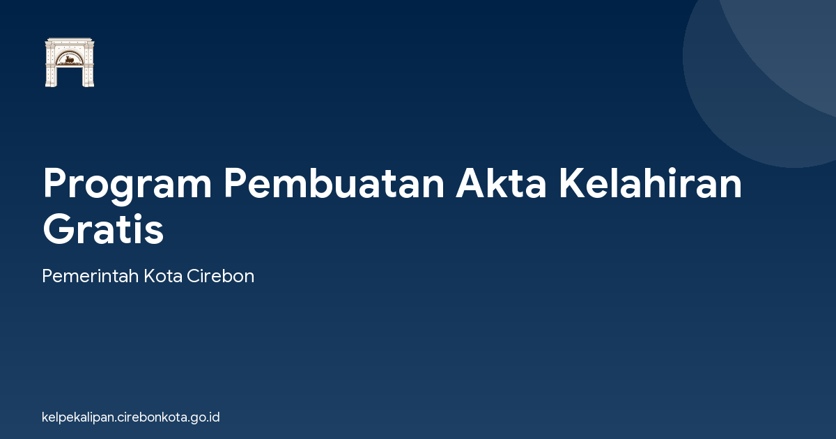 Program Pembuatan Akta Kelahiran Gratis