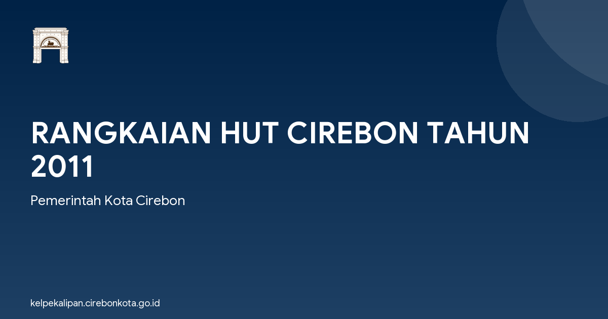 RANGKAIAN HUT CIREBON TAHUN 2011