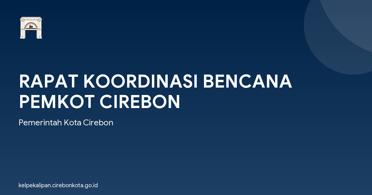 RAPAT KOORDINASI BENCANA PEMKOT CIREBON
