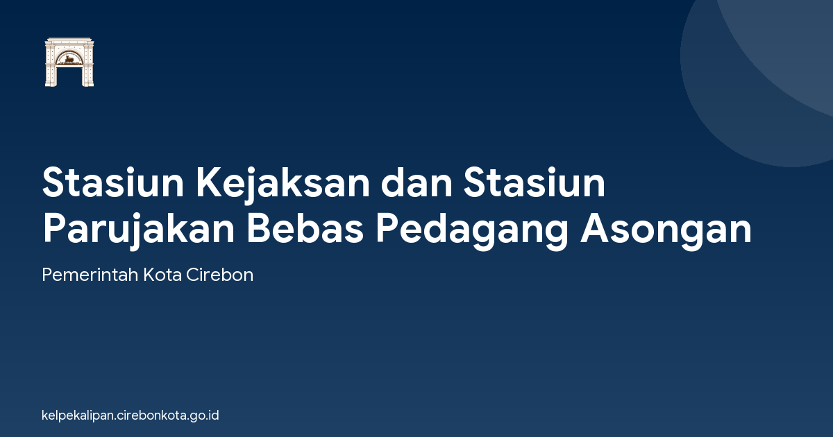 Stasiun Kejaksan dan Stasiun Parujakan Bebas Pedagang Asongan
