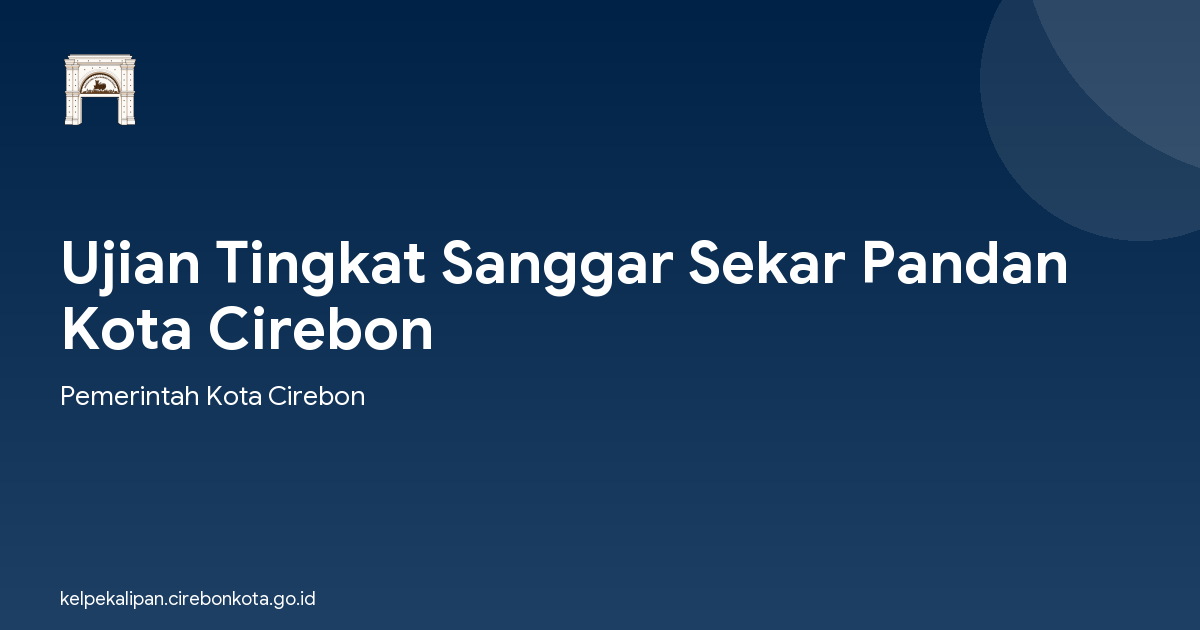 Ujian Tingkat Sanggar Sekar Pandan Kota Cirebon
